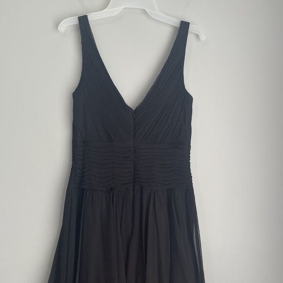 Tadashi Shoji Collection Silk Cocktail Party Dress Size 10 Pleated Chiffon - Picture 9 of 16